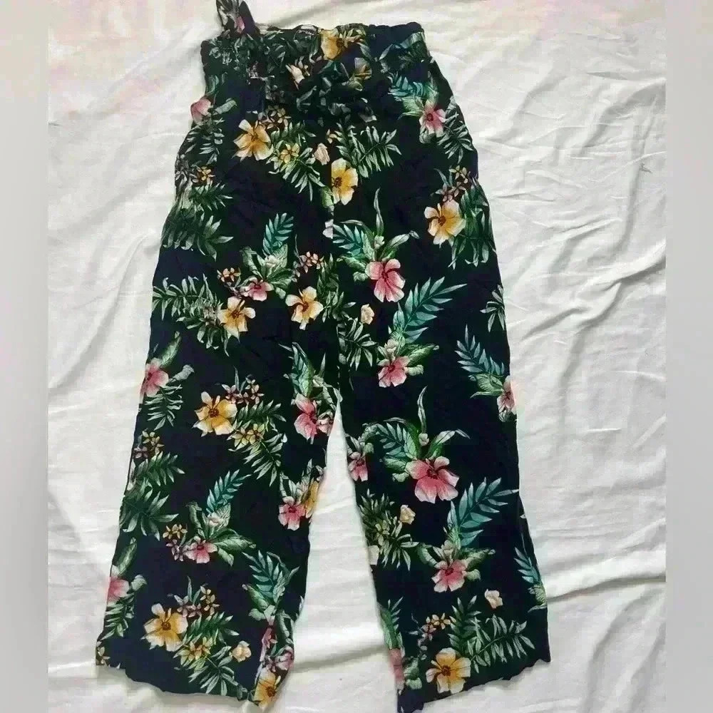 Art Class Girls Size 6/6X Pant Black Floral